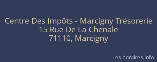 Centre Des Impôts - Marcigny Trésorerie