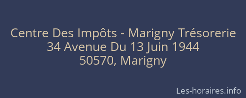 Centre Des Impôts - Marigny Trésorerie