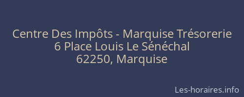 Centre Des Impôts - Marquise Trésorerie