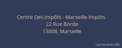 Centre Des Impôts - Marseille Impôts