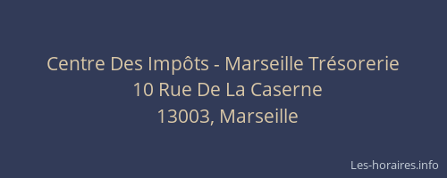 Centre Des Impôts - Marseille Trésorerie