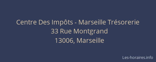 Centre Des Impôts - Marseille Trésorerie