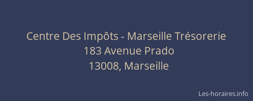 Centre Des Impôts - Marseille Trésorerie