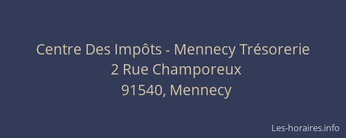 Centre Des Impôts - Mennecy Trésorerie