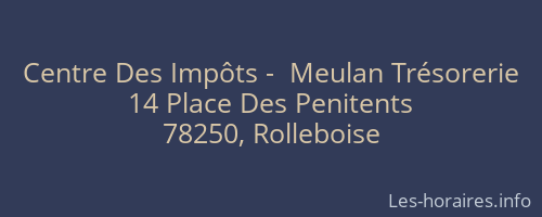 Centre Des Impôts -  Meulan Trésorerie