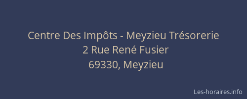 Centre Des Impôts - Meyzieu Trésorerie