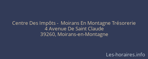 Centre Des Impôts -  Moirans En Montagne Trésorerie