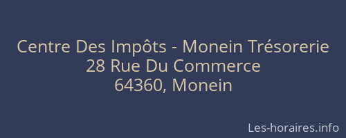 Centre Des Impôts - Monein Trésorerie