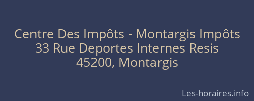 Centre Des Impôts - Montargis Impôts