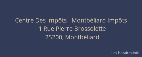 Centre Des Impôts - Montbéliard Impôts
