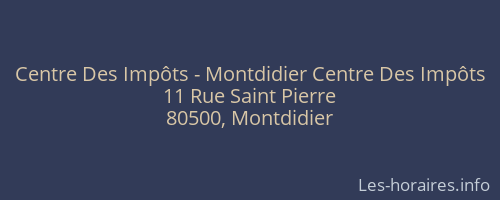 Centre Des Impôts - Montdidier Centre Des Impôts