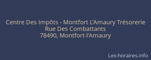 Centre Des Impôts - Montfort L'Amaury Trésorerie