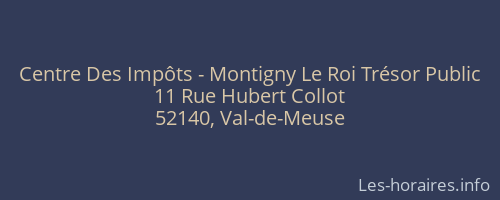 Centre Des Impôts - Montigny Le Roi Trésor Public