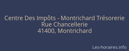 Centre Des Impôts - Montrichard Trésorerie