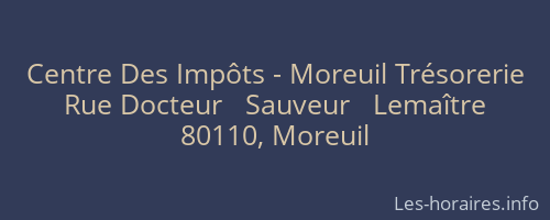 Centre Des Impôts - Moreuil Trésorerie