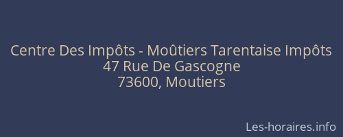 Centre Des Impôts - Moûtiers Tarentaise Impôts