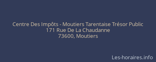 Centre Des Impôts - Moutiers Tarentaise Trésor Public