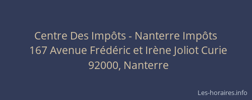 Centre Des Impôts - Nanterre Impôts