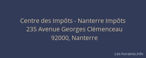 Centre des Impôts - Nanterre Impôts