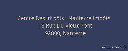 Centre Des Impôts - Nanterre Impôts