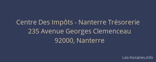 Centre Des Impôts - Nanterre Trésorerie