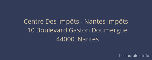 Centre Des Impôts - Nantes Impôts