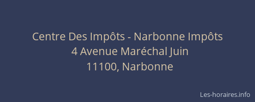 Centre Des Impôts - Narbonne Impôts