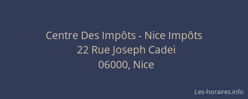 Centre Des Impôts - Nice Impôts