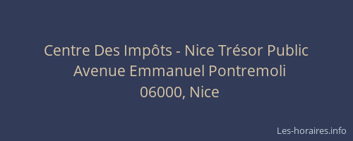 Centre Des Impôts - Nice Trésor Public