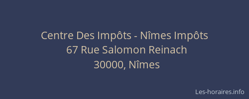 Centre Des Impôts - Nîmes Impôts