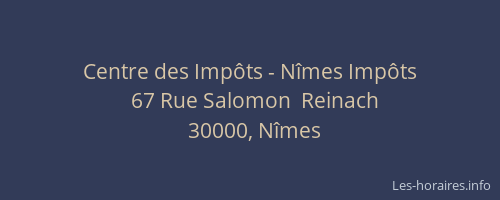 Centre des Impôts - Nîmes Impôts