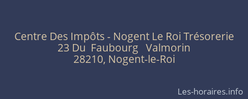 Centre Des Impôts - Nogent Le Roi Trésorerie