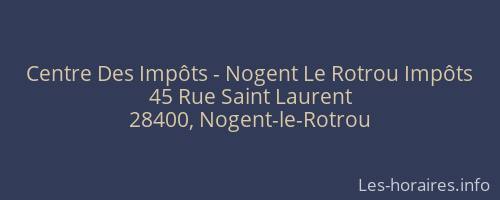 Centre Des Impôts - Nogent Le Rotrou Impôts