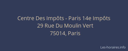 Centre Des Impôts - Paris 14e Impôts