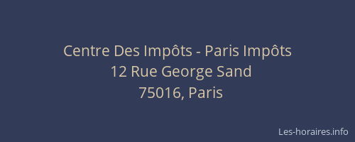 Centre Des Impôts - Paris Impôts