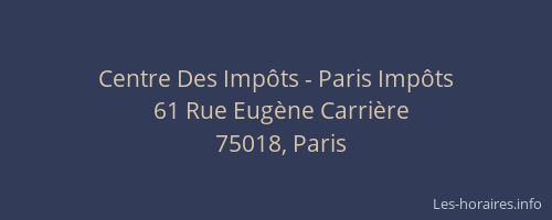Centre Des Impôts - Paris Impôts