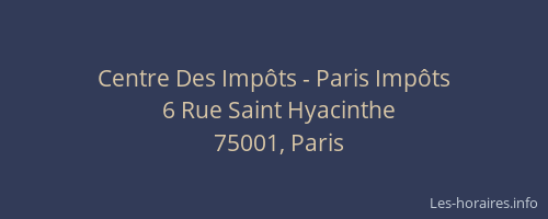 Centre Des Impôts - Paris Impôts