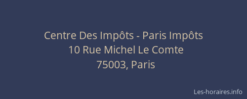 Centre Des Impôts - Paris Impôts