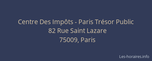 Centre Des Impôts - Paris Trésor Public