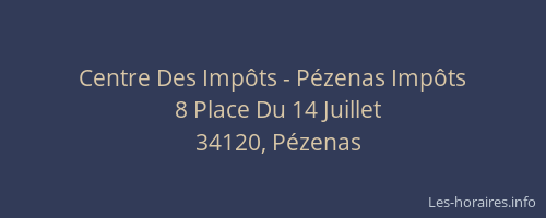 Centre Des Impôts - Pézenas Impôts