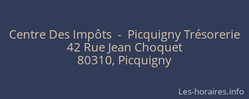 Centre Des Impôts  -  Picquigny Trésorerie