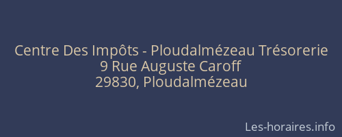 Centre Des Impôts - Ploudalmézeau Trésorerie
