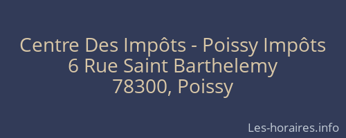 Centre Des Impôts - Poissy Impôts