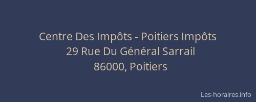 Centre Des Impôts - Poitiers Impôts