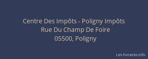 Centre Des Impôts - Poligny Impôts