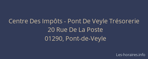 Centre Des Impôts - Pont De Veyle Trésorerie
