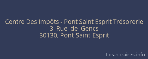 Centre Des Impôts - Pont Saint Esprit Trésorerie