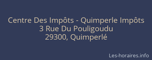 Centre Des Impôts - Quimperle Impôts