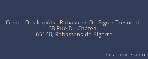 Centre Des Impôts - Rabastens De Bigorr Trésorerie
