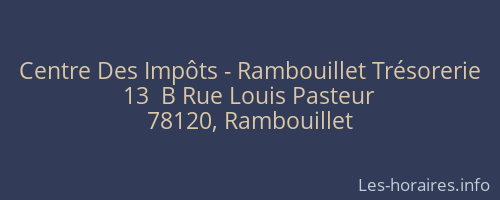 Centre Des Impôts - Rambouillet Trésorerie